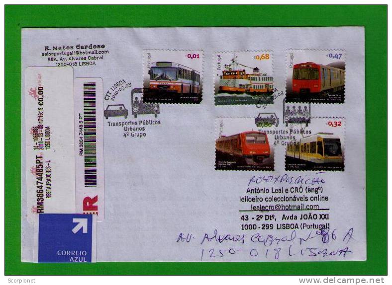 Tramway Electric Boats Railways Trens Métro Bus Bateaux Transports Lisboa Certificate Expertisé Set Fdc Portugal Sp1431 - Autres & Non Classés