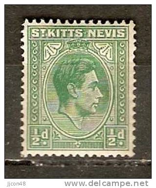 St.Kitts - Nevis  1938  1/2d  (*) MH Sg.68 - St.Christopher-Nevis-Anguilla (...-1980)