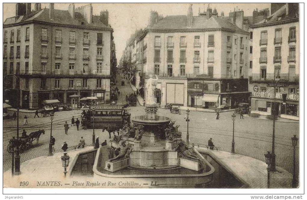 CPA NANTES (Loire Atlantique) - Place Royale Et Rue Crébillon - Nantes