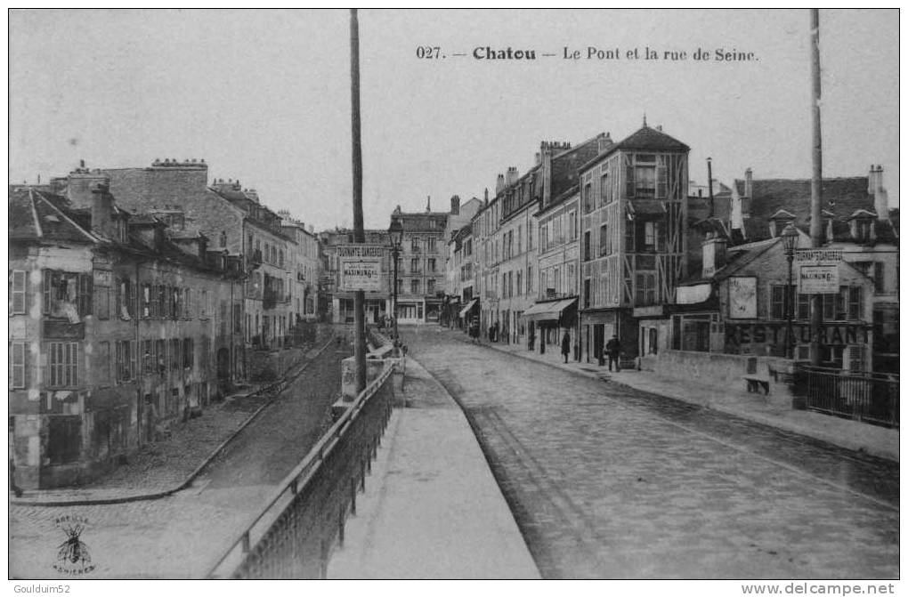 Le Pont Et La Rue De Seine - Chatou