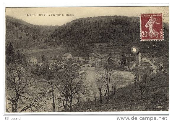 Carte Postale Ancienne Saint Hippolyte Sur Le Doubs - Vue Générale - Saint Hippolyte