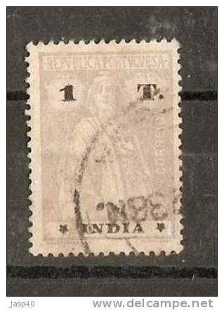 D - INDIA PORTUGUESA AFINSA 264 - USADO, PAPEL PONTINHADO 15 X 14, TIPO (II-II) - Portugiesisch-Indien