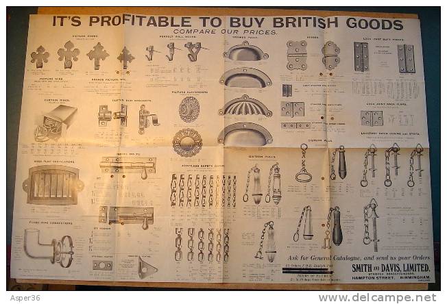 Poster "Stamped Brassfounders, Smith & Davis, Limited, Hampton Street, Birmingham" - Collections