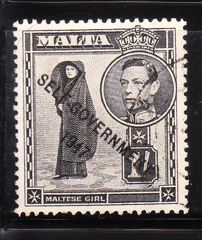 Malta 1948 King George Overprinted Self Government 1sh Used - Malte (...-1964)