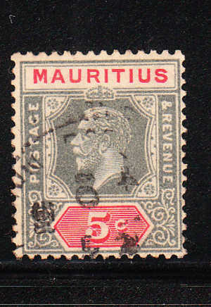 Mauritius 1912-22 King George V 5c Used - Maurice (1968-...)