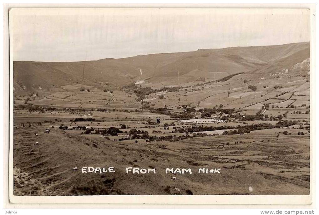 Carte Photo EDALE From MAM NICK - Derbyshire