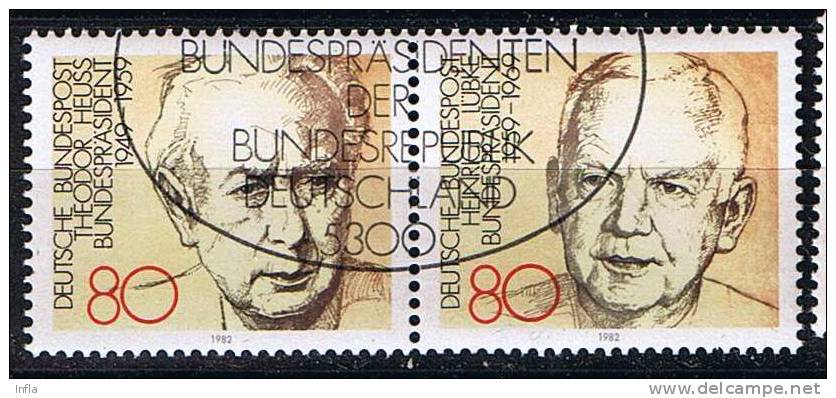 Bund 1982, Michel # 1156 + 1157 O Aus Block 18 - Gebraucht