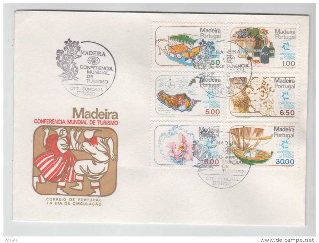 Portugal Madeira FDC 17-9-1980 Tourist Stamps Complete Set With Cachet - Madère