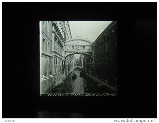 Plaque Stereoscopique "venise : Pont Des Soupirs - Plaques De Verre