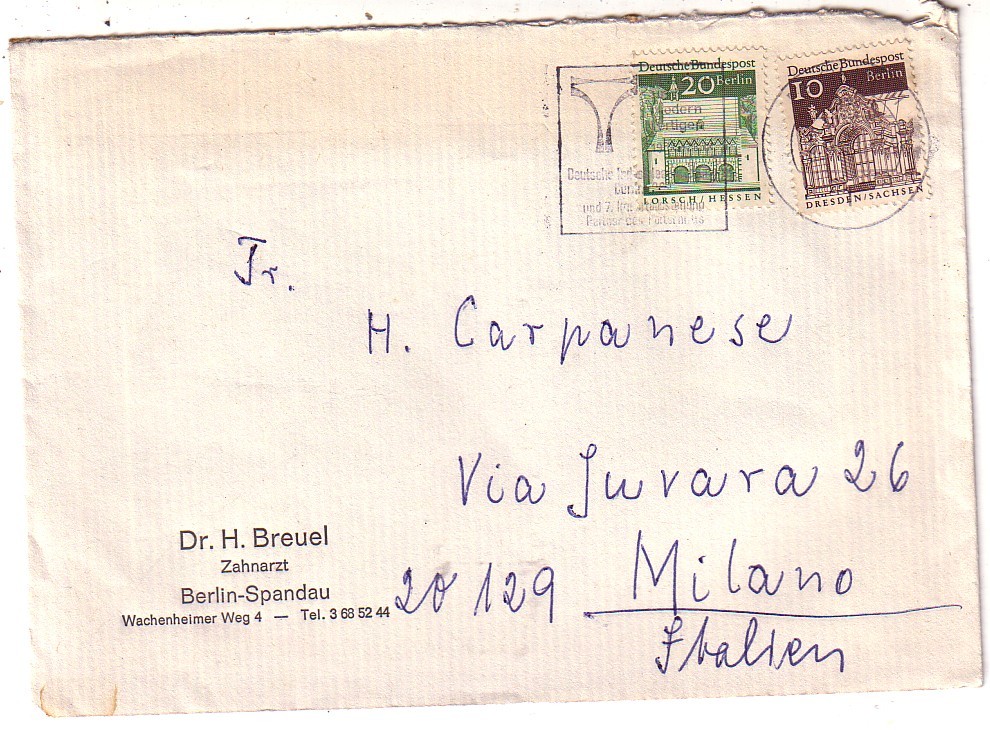 F1438 - BERLIN LETTER TO ITALY - Storia Postale