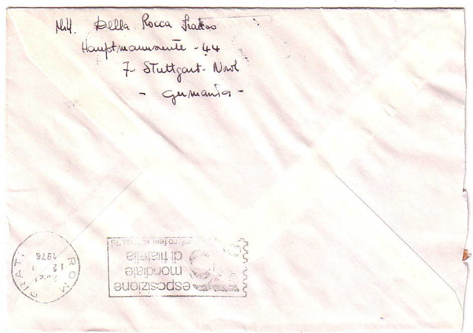 F1418 - GERMANY  LETTER TO ITALY 1976 - Briefe U. Dokumente