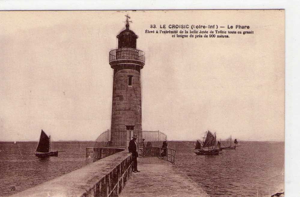 Le Croisic..animée..belle Vue Du Phare..la Jetée De Tréhe..beaux Voiliers - Le Croisic