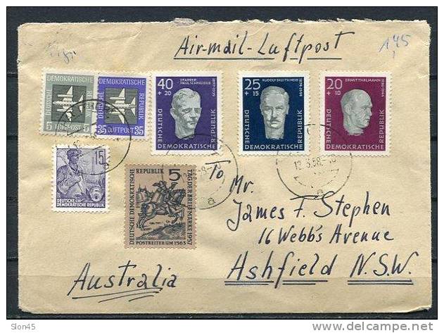 Germany 1958 Cover. Nice Cover Sent  To  Australia. Many Stamps. - Covers & Documents