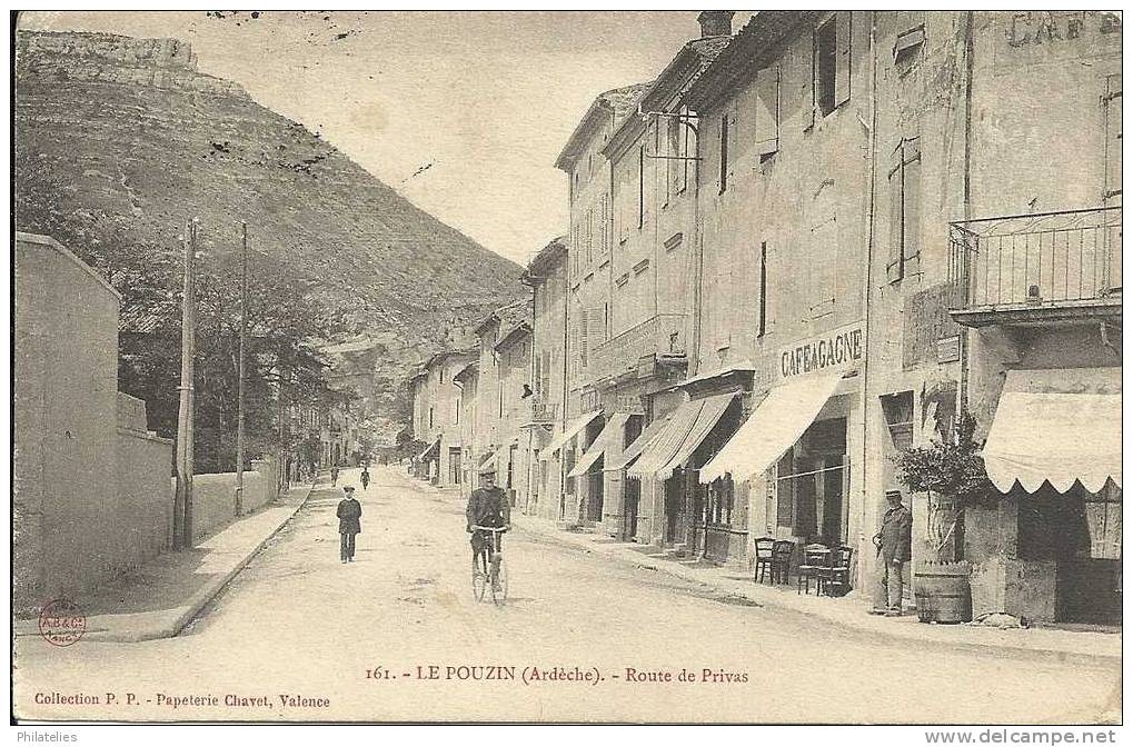 LE POUZIN   ROUTE DE PRIVAS 1906 - Le Pouzin