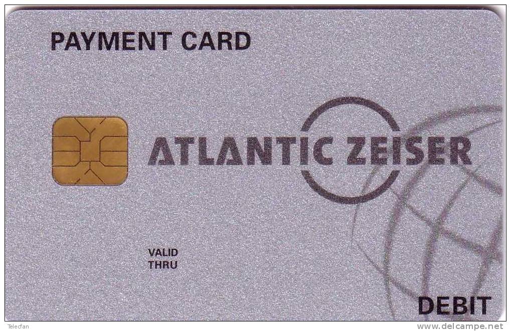 CARTE A PUCE TEST ATLANTIC ZEISER PAYMENT CARD  RARE - Cartes De Salon Et Démonstration
