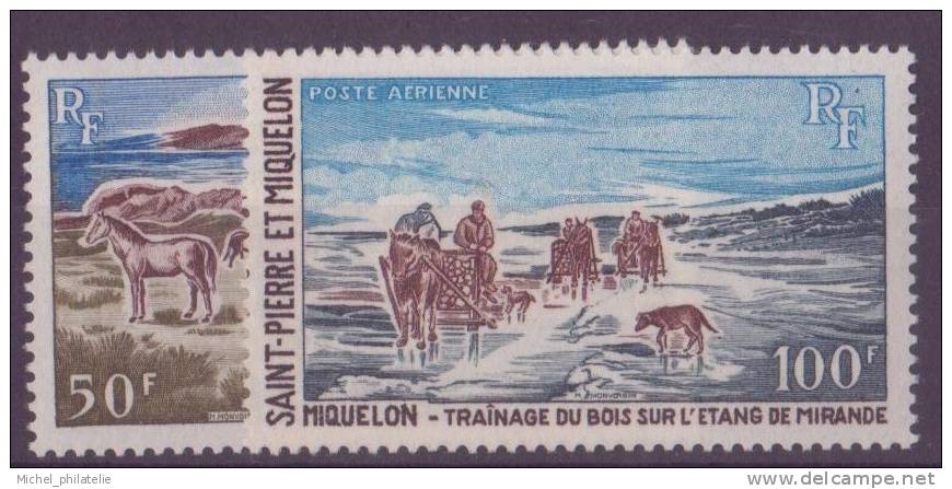 ⭐ Saint Pierre Et Miquelon - Poste Aérienne - YT N° 44 Et 45 ** - Neuf Sans Charnière ⭐ - Neufs