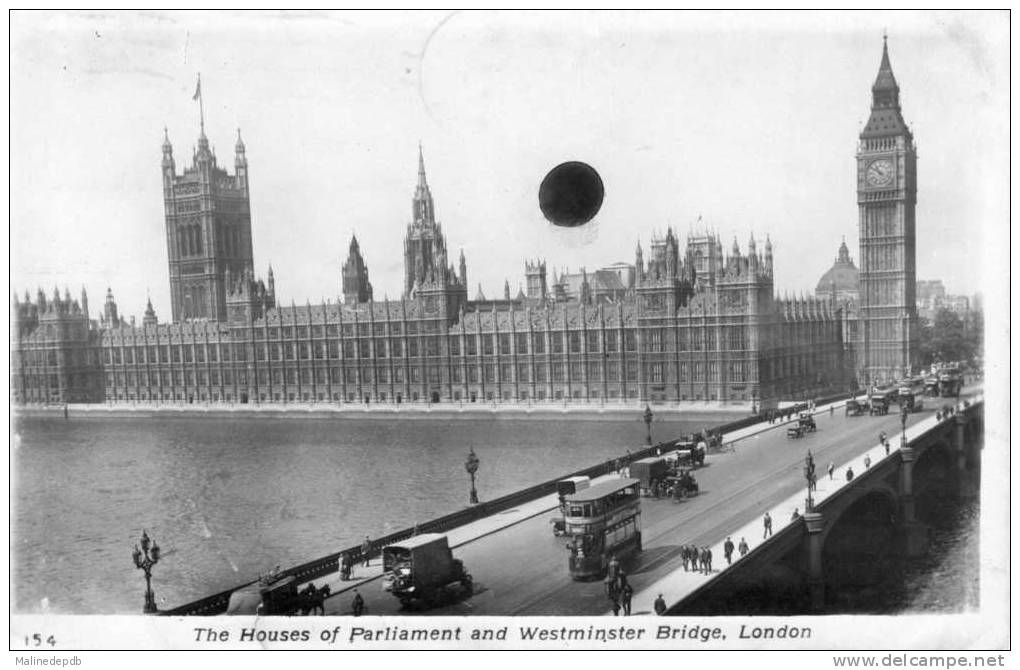 CPA  - THE HOUSES OF PARLIAMENT AND WESTMINSTER BRIDGE - LONDON - 1922 - Houses Of Parliament