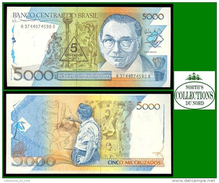 5000 Cruzados Brazil 1988 Paper Money / Billet Brésil - Brasil