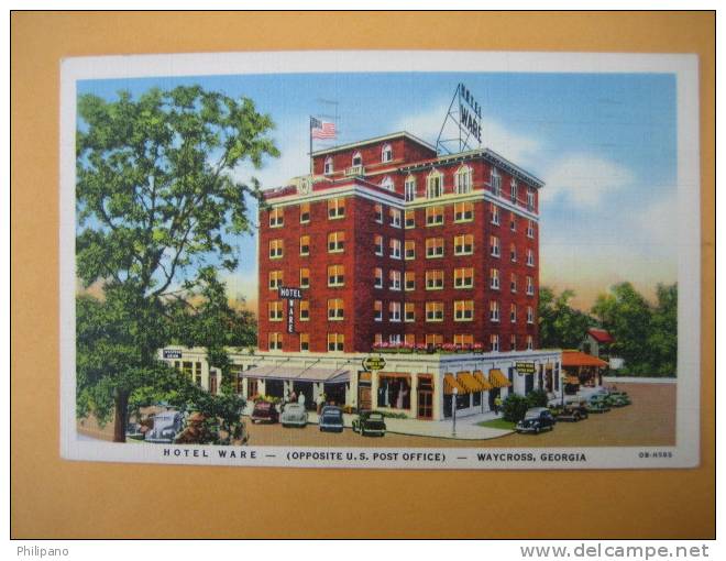 Waycross Ga-- Hotel Ware   1942 Cancel - Autres & Non Classés