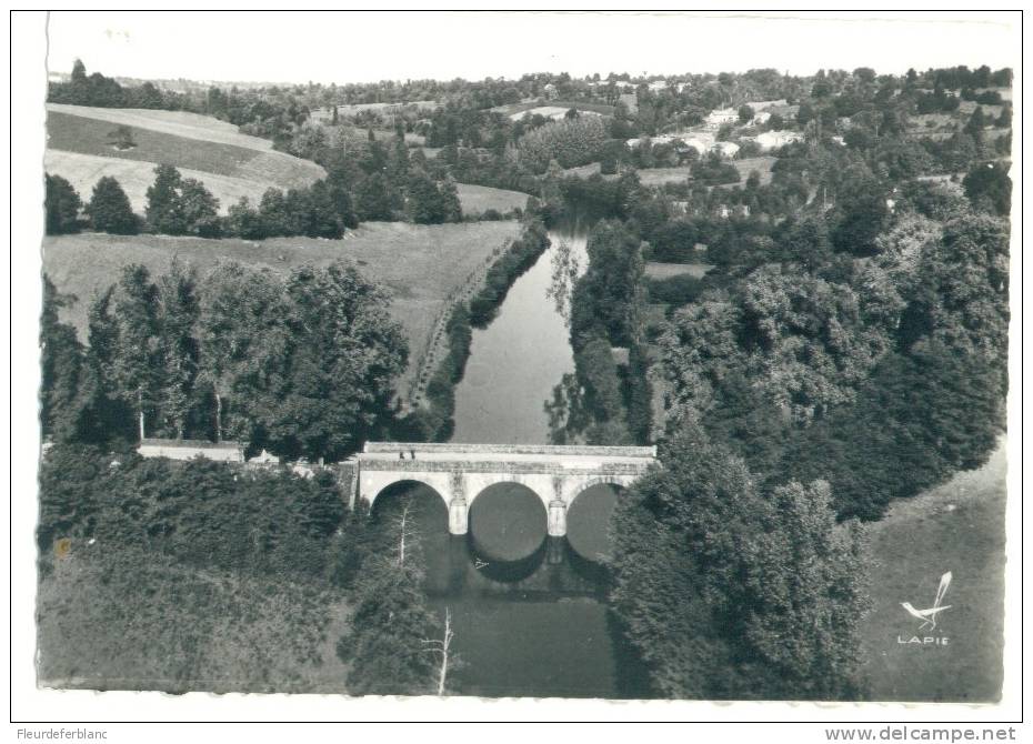 BUSSIERE-POITEVINE (87) - CPSM - En Avion Au Dessus De ... Le Pont De VAUZELLE - Bussiere Poitevine