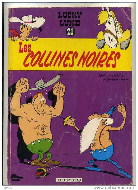 - LUCKY LUKE . 21 . LES COLLINES NOIRES  . DUPUIS 1972 - Lucky Luke