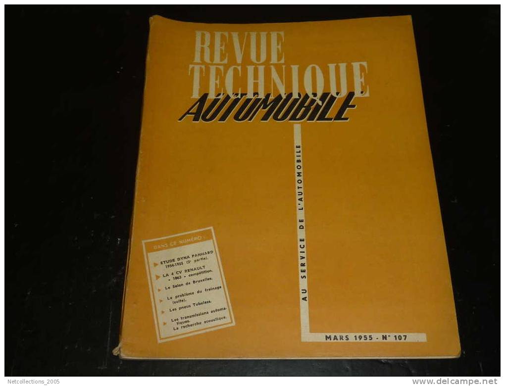 REVUE TECHNIQUE AUTOMOBILE: DYNA PANHARD / LA 4 CV RENAULT / LE SALON DE BRUXELLES - AU SERVICE DE L´AUTOMOBILE - Auto