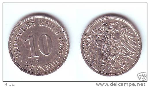 Germany 10 Pfennig 1898 A - 10 Pfennig