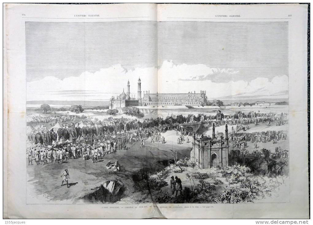 UNIVERS ILLUSTRÉ N° 713 / 12-09-1868 : PRINCE IMPÉRIAL PARIS SAINT-LAURENT PONT-NEUF INDE ANGLAISE LAC DE COME DANUBE ++ - 1850 - 1899