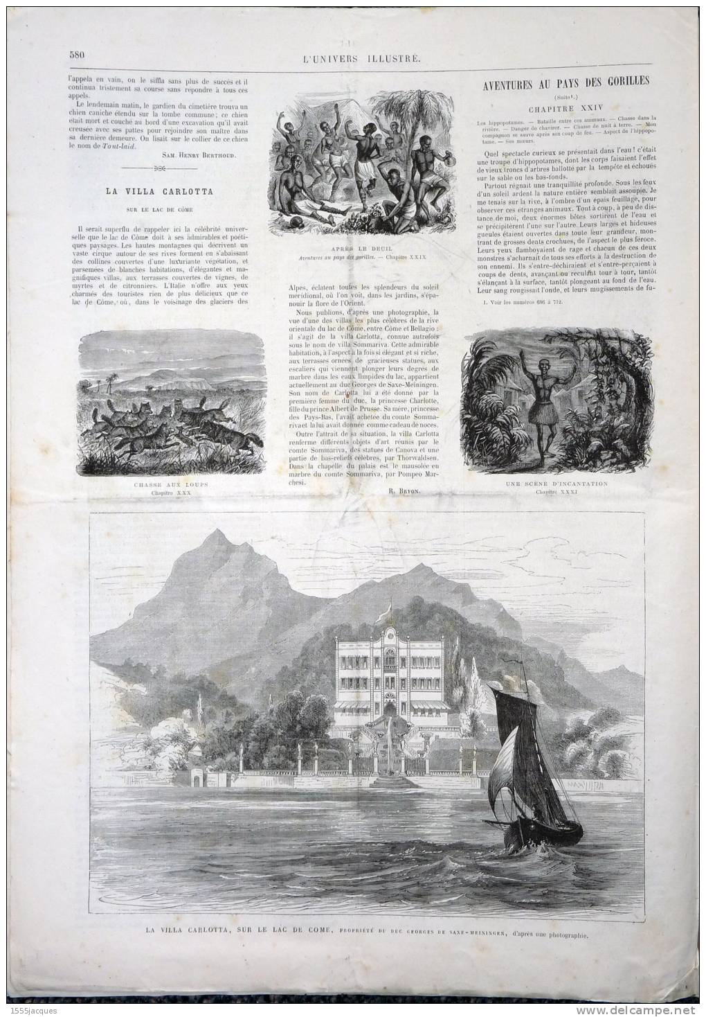 UNIVERS ILLUSTRÉ N° 713 / 12-09-1868 : PRINCE IMPÉRIAL PARIS SAINT-LAURENT PONT-NEUF INDE ANGLAISE LAC DE COME DANUBE ++ - 1850 - 1899