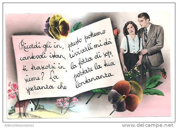 42373)cartolina Illustratoria Serie Promesse Di Matrimonio/sentimentali / Tristi Dell´epoca - Nozze
