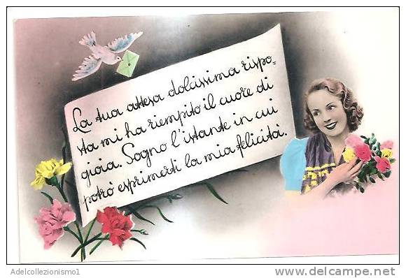 42374)cartolina Illustratoria Serie Promesse Di Matrimonio/sentimentali / Tristi Dell´epoca - Hochzeiten