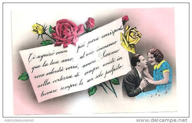 42377)cartolina Illustratoria Serie Promesse Di Matrimonio/sentimentali / Tristi Dell´epoca - Nozze