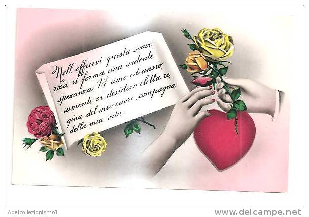 42379)cartolina Illustratoria Serie Promesse Di Matrimonio/sentimentali / Tristi Dell´epoca - Matrimonios
