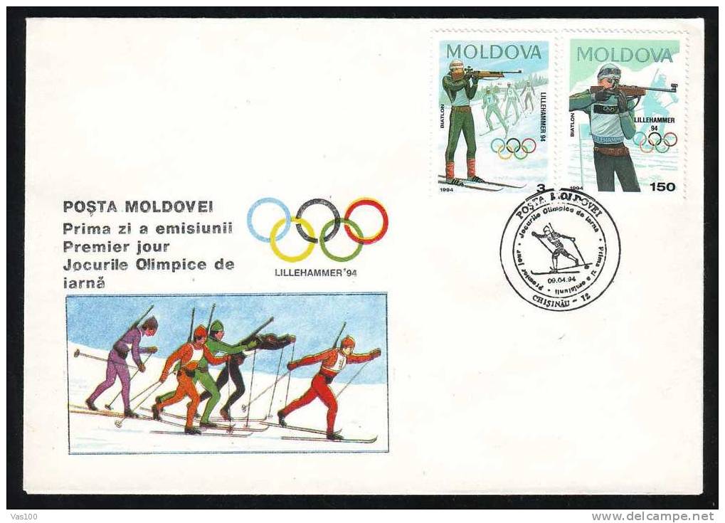 Moldova Moldavie 1994 Olympic Games Lillehamer  FDC . - Hiver 1994: Lillehammer