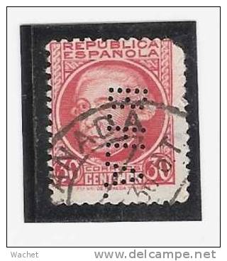 Perforadas/perfin/perfore/lochung                  Espana No 687  B.H.A. - Usados