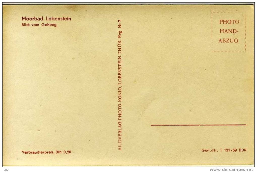 LOBENSTEIN - Blick Vom Geheeg - Lobenstein
