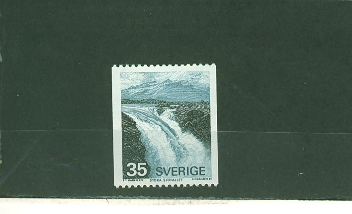 4S0121 Paysage Chute D Eau D Hermelin Parc Stora Sjofallet 827 Suede 1974 Neuf ** - Unused Stamps