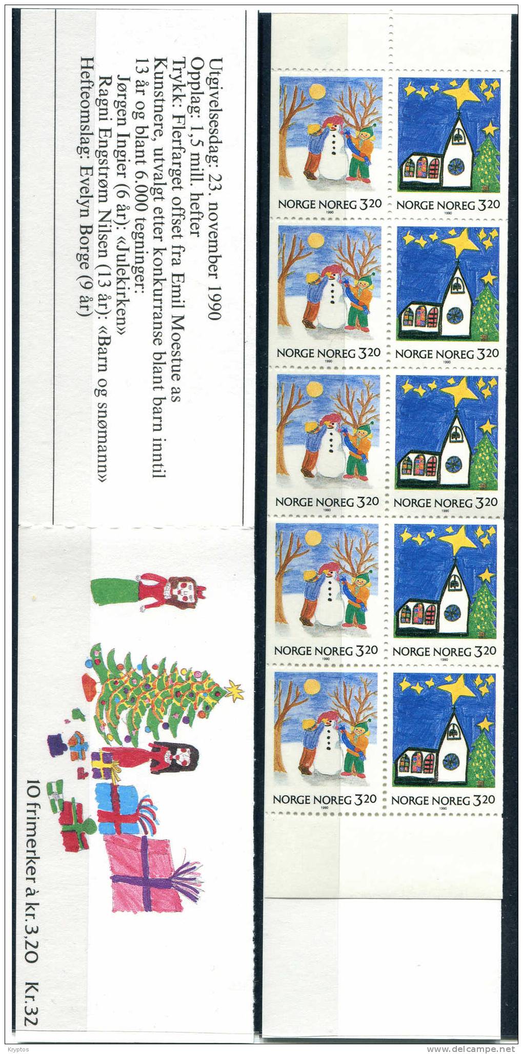 Norway 1990 - Christmas - Complete Booklet Set - Postzegelboekjes
