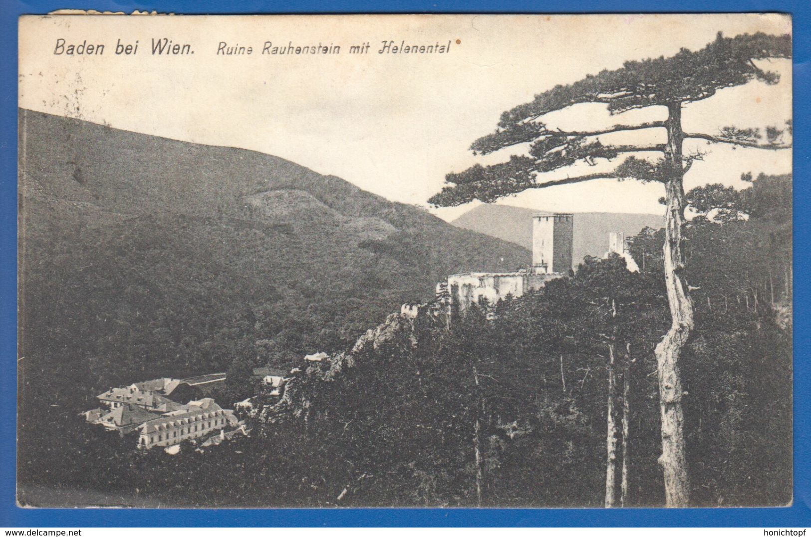 Österreich; Baden Bei Wien; Ruine Rauhenstein Mit Helental; 1914 - Baden Bei Wien