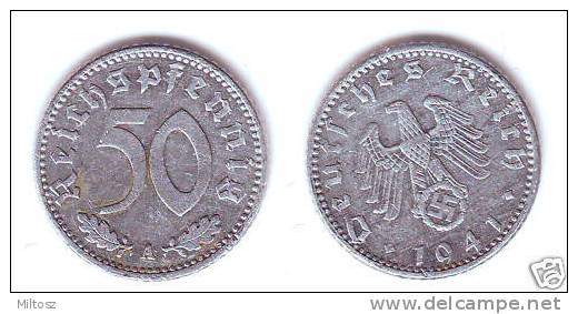 Germany 50 Reichspfennig 1941 A - 50 Reichspfennig