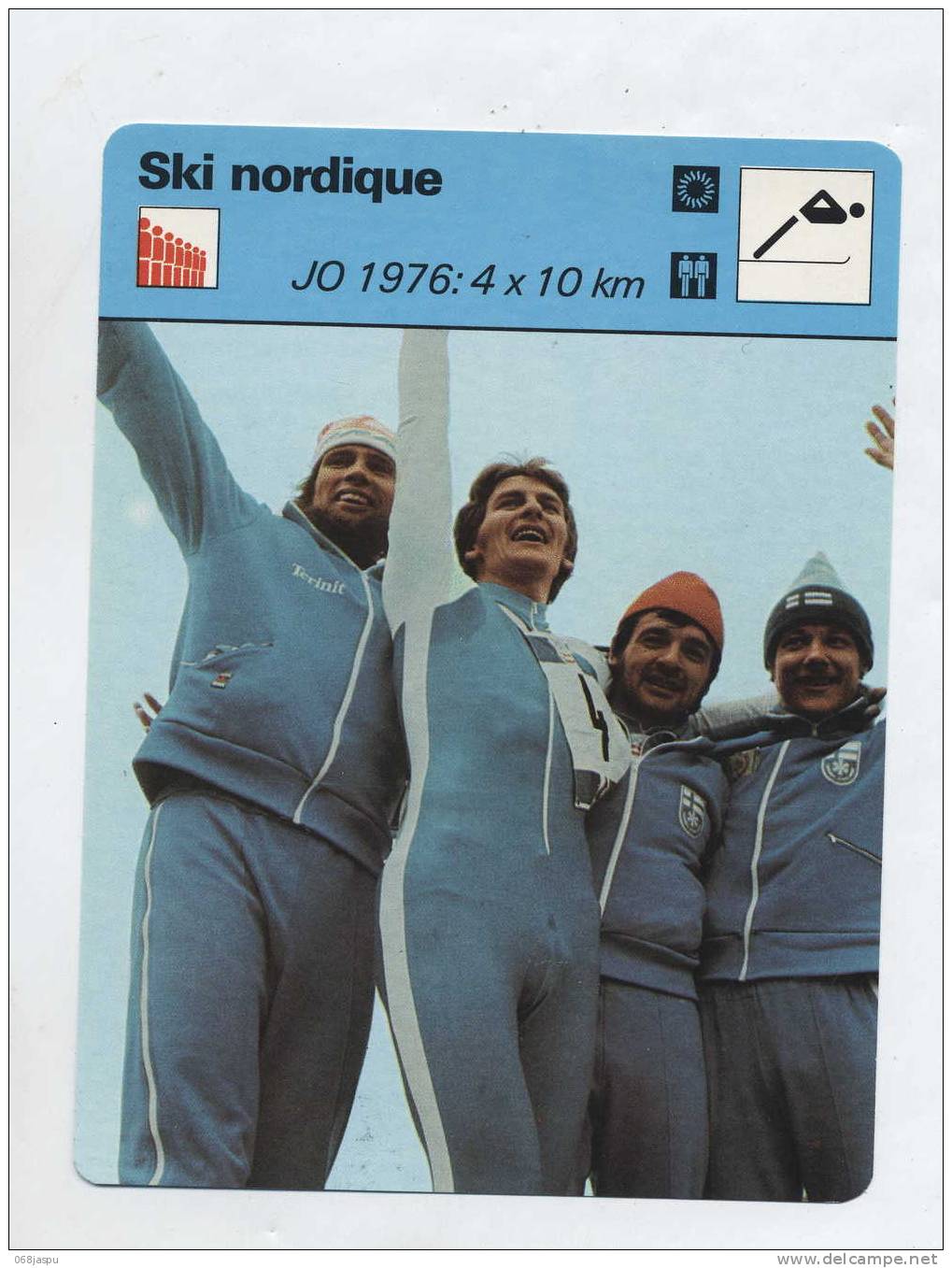 Fiche Ski Nordique Jeu Olympique 1976 4x10 Km - Sport Invernali