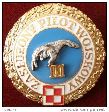 POLISH POLAND MERITORIOUS MILITARY PILOTS  3 Class - Other & Unclassified