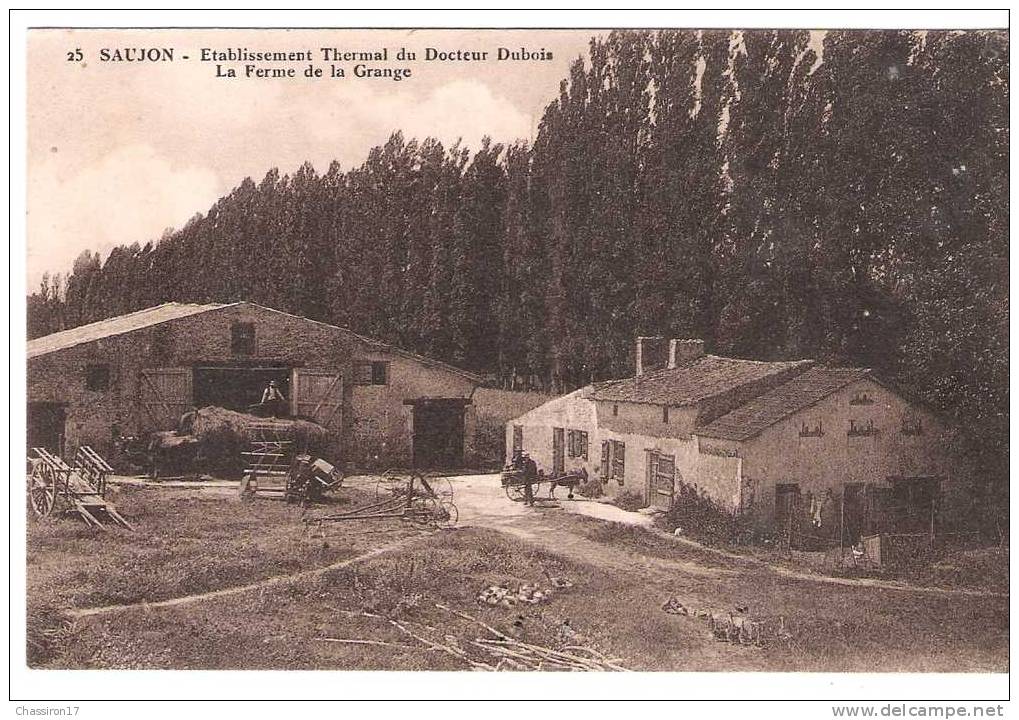 17 -  SAUJON -   Etablissement Thermal Du Docteur Dubois - La Ferme De La Grange - Animée : Rentrée Du Foin... - Saujon