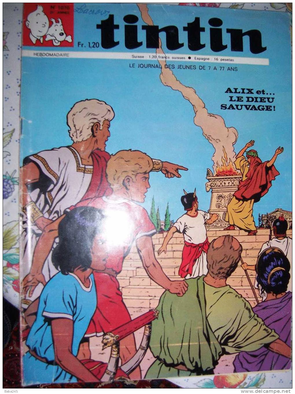 JOURNAL DE TINTIN 1070 ALIX DIEU SAUVAGE - Tintin