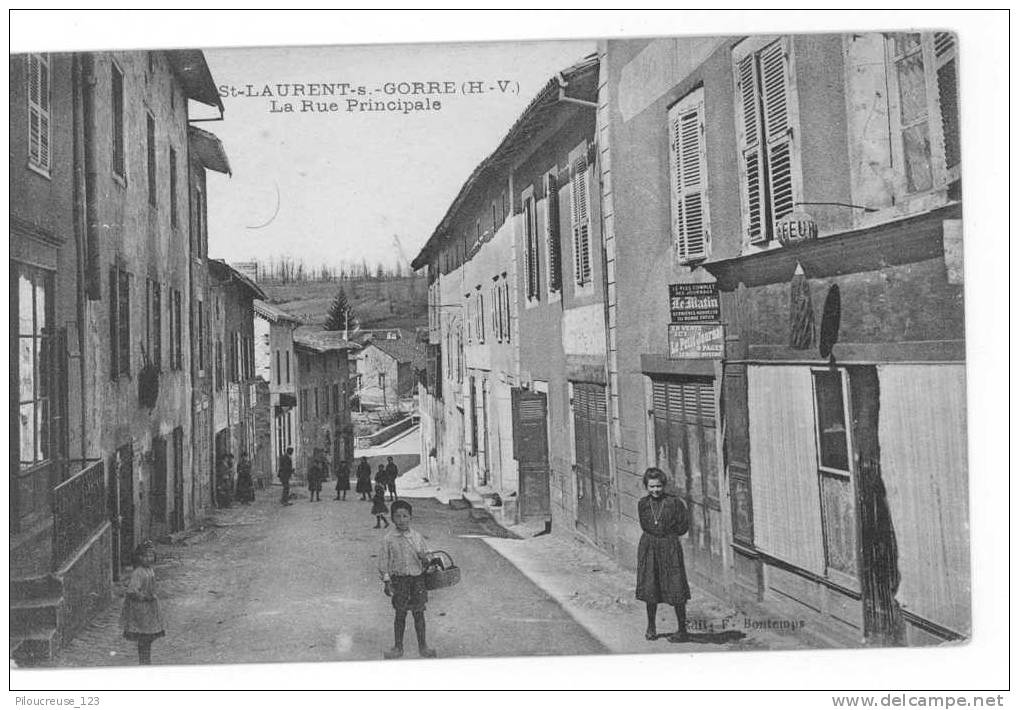 87 - SAINT LAURENT SUR GORRE - "La Rue Principale" - Edit.: F. Bontemps - Saint Laurent Sur Gorre