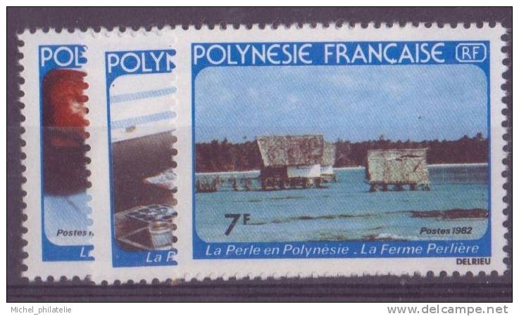 POLYNESIE N° 177/179** NEUF SANS CHARNIERE     LA PERLE EN POLYNESIE - Unused Stamps
