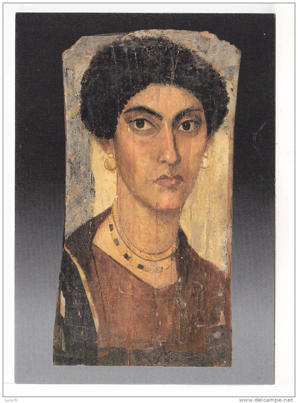 PORTRAIT DE L´EGYPTE ROMAINE -   PORTRAIT DE FEMME -  Bois De Tilleul Peint à L´encaustique Et à La Détrempe - Paintings