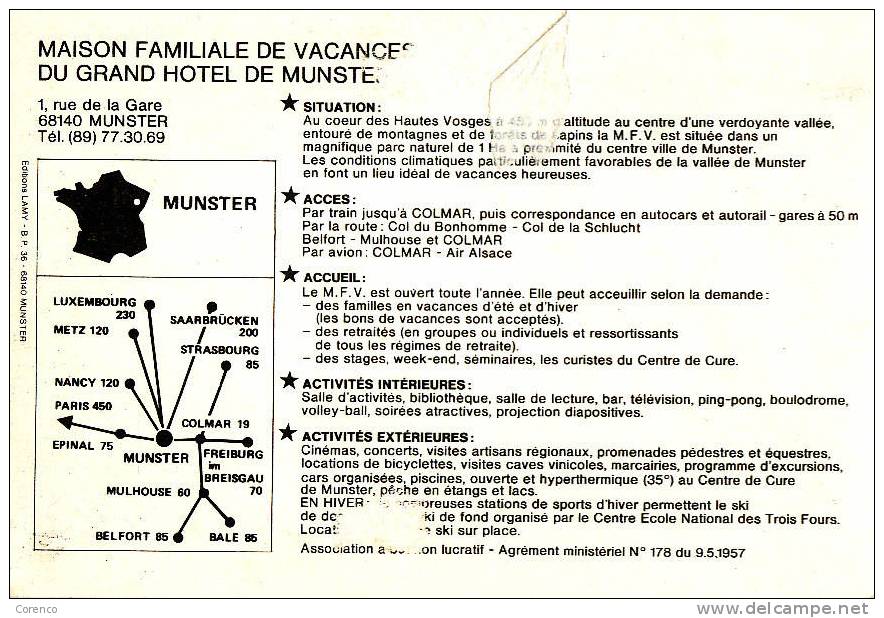 3881  MUNSTER   MAISON FAMILIALE DE VACANCES - Sonstige & Ohne Zuordnung