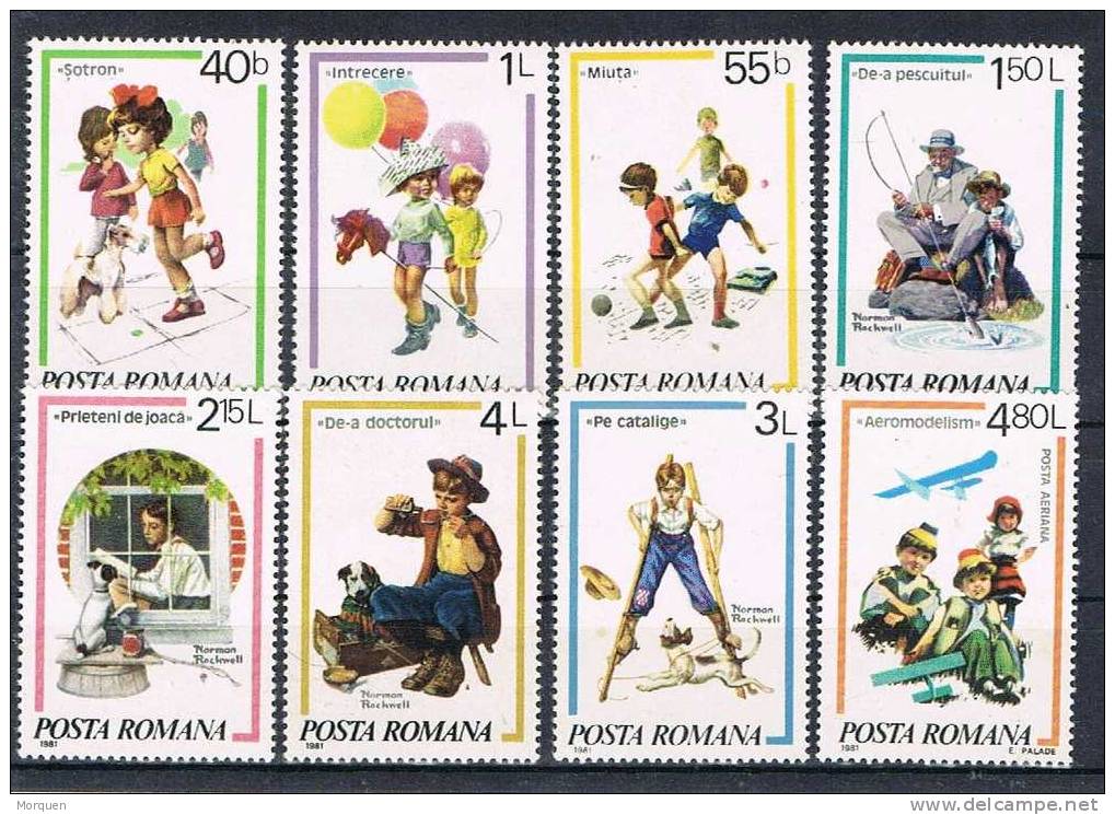 Lupa 1002. Rumania Num 3829-3836 ** Juegos Niños - Unused Stamps