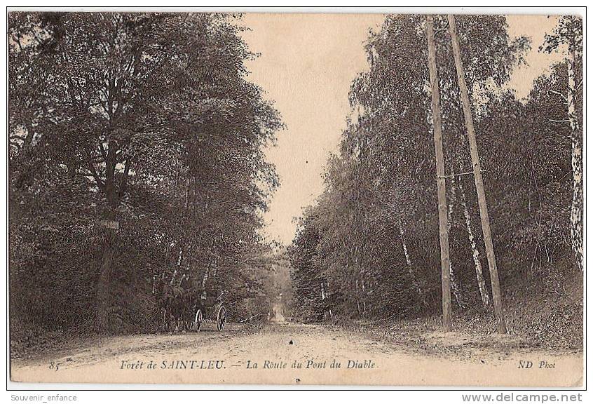 CPA  St Leu La Forêt Saint  La Route Du Pont Du Diable Attelage Chevaux 95 Val D ´Oise - Taverny